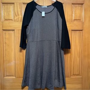 Maurice’s Black/White Dress Size 3X NWT